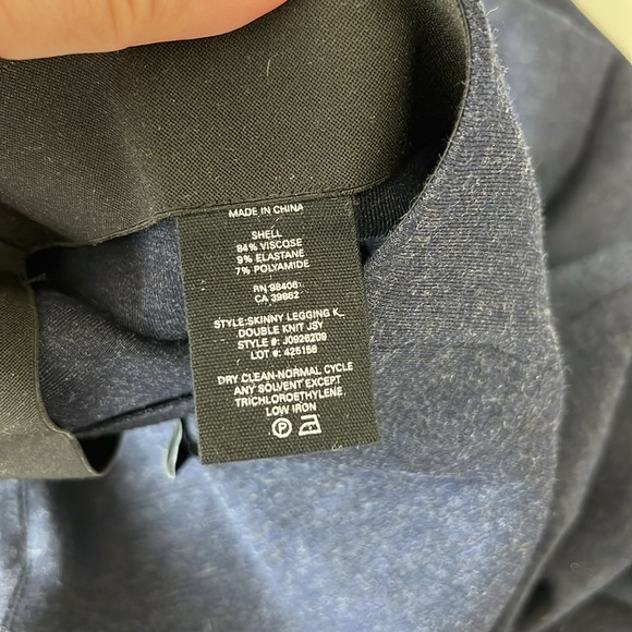 Theory Skinny Legging Double Knit Slit Hem Pants - Picture 9 of 10